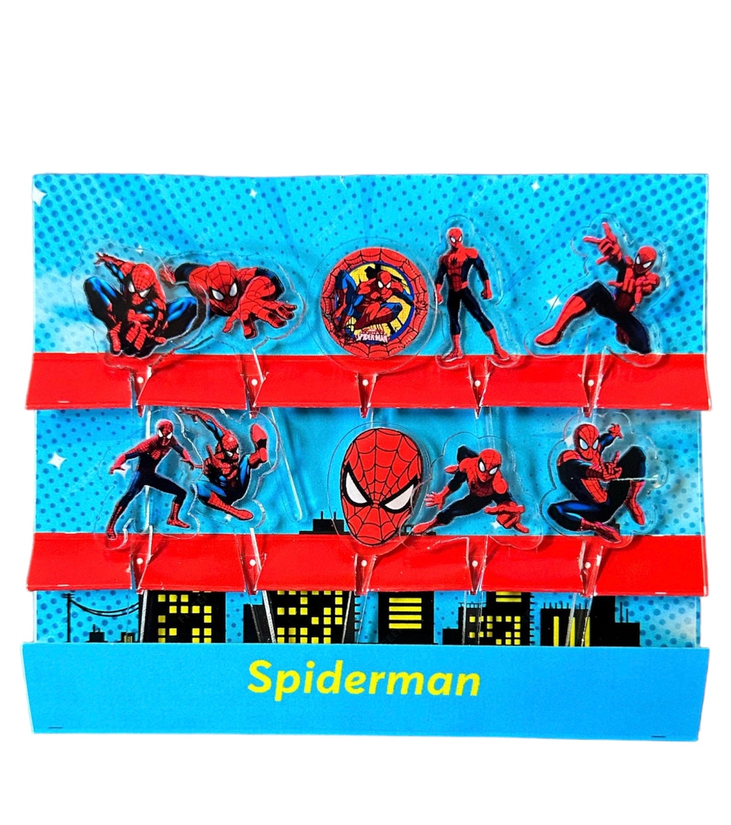 Spiderman Acrylic Food Picks