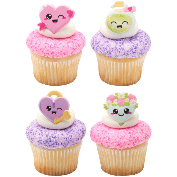 Decopac Valentine Cuties Cupcake Rings (4pcs)