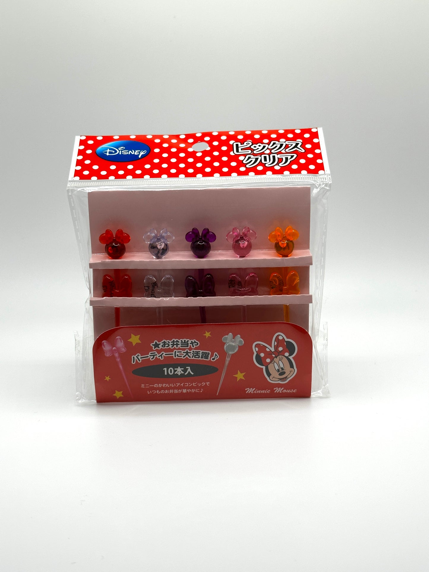 Minnie Mouse Clear Food Picks