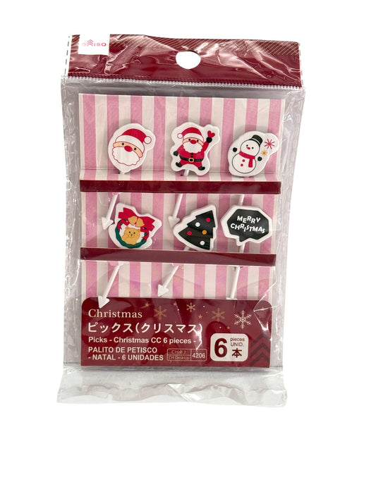 Christmas Food Picks (6pcs)