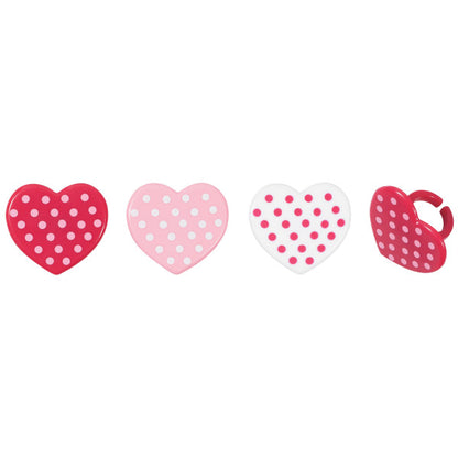 Decopac Polka Dot Hearts Cupcake Rings (6pcs)