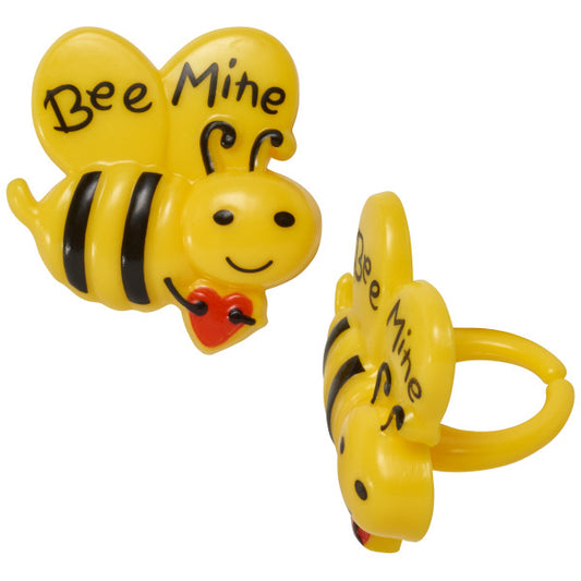 Decopac Bee Mine Cupcake Rings (4pcs)