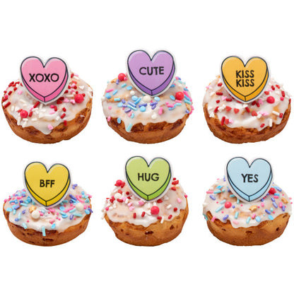 Decopac Candy Hearts Cupcake Rings (6pcs)