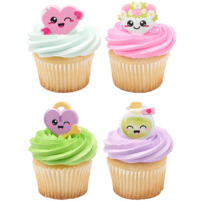 Decopac Valentine Cuties Cupcake Rings (4pcs)