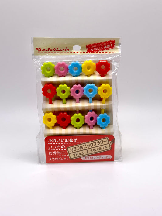 Colorful Flower Food Picks