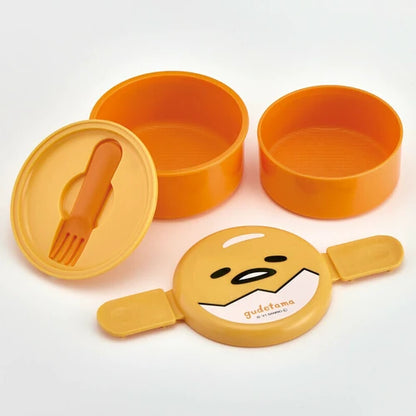 Gudetama Lazy Egg Double Layer Lunch Box With Fork