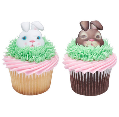 Decopac Cute Bunny Faces Rings (4pcs)