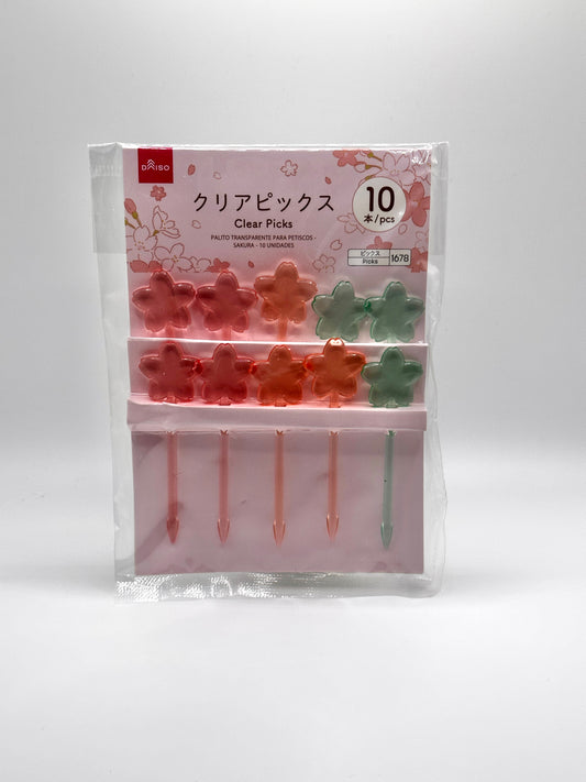 Sakura Clear Food Picks